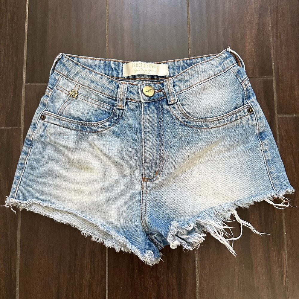Lanca Perfume Shortie Blue Jean Shorts Made in Brazil   Make Offer!